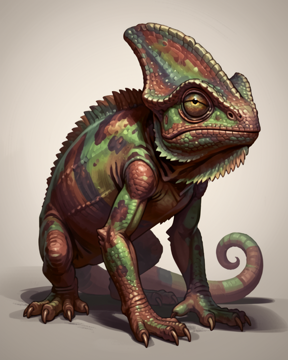 Lizard, Giant Horned Chameleon